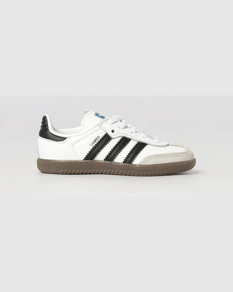 adidas Samba Infant Slip-On Sneaker für Jungen aus Leder Weiß