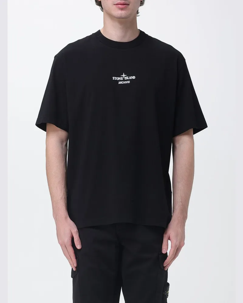 Stone Island T-shirt herren Schwarz
