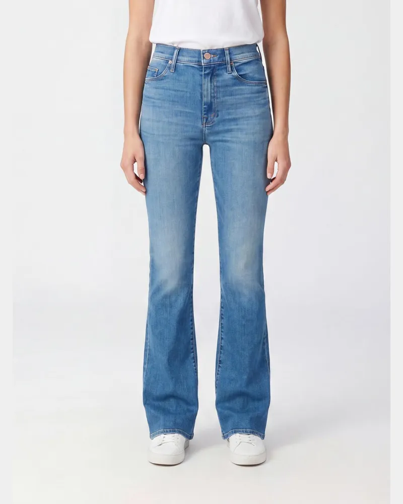 Hogan Flared Jeans aus Denim Hellblau