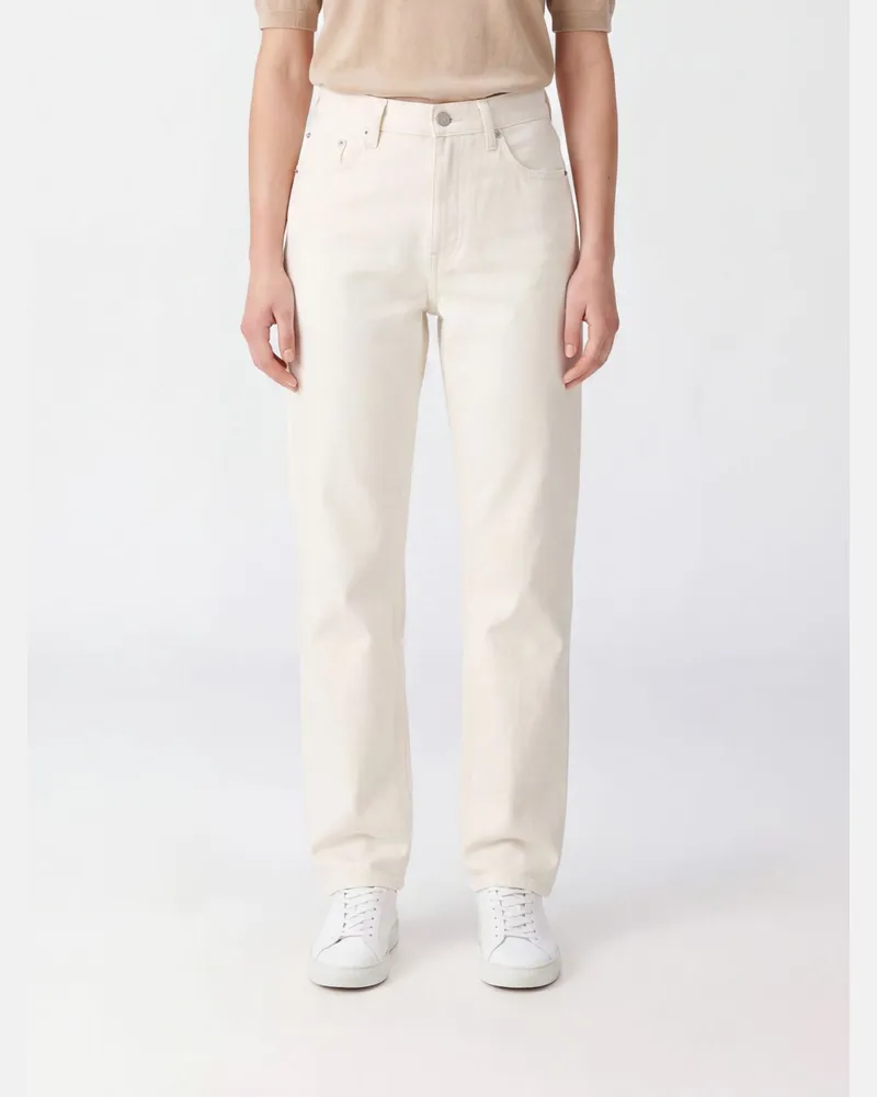 Levi's Straight Tapered Jeans mit mittlerer Leibhöhe aus Stretch-Denim Weiß