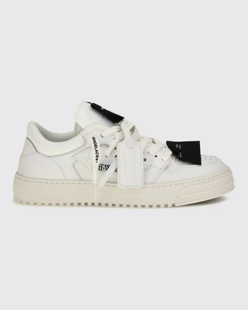 OFF-WHITE 3.0 Court Low-Top-Sneaker aus genarbtem Kalbsleder Weiß