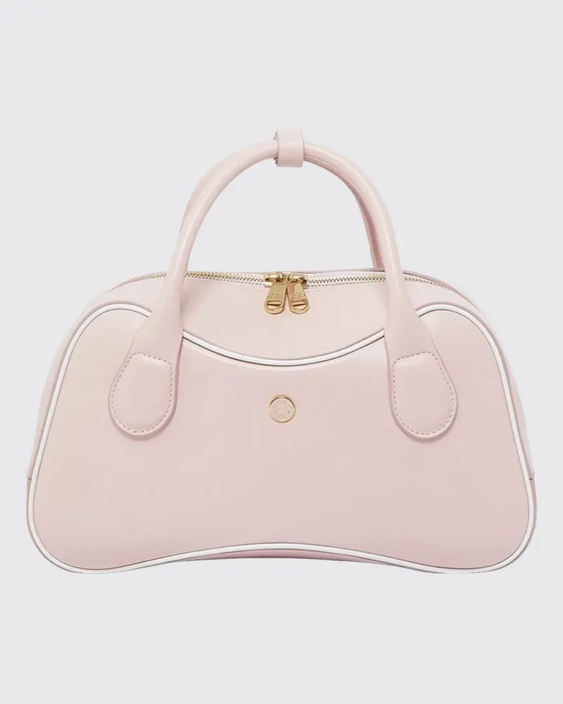 Casablanca Paris Bowling-Tasche von aus Glattleder mit doppeltem Henkel und Reißverschluss Pink