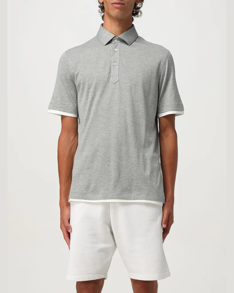 Brunello Cucinelli Polo herren Grau