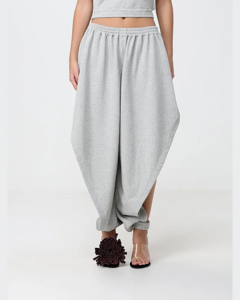 Alaïa Wide-Leg-Jogginghose aus Baumwollmischung mit Cut-Outs Grau