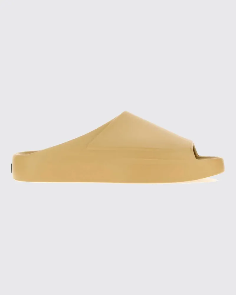 Fear of God Los Feliz Gummi-Slides mit offener Spitze und Logo hinten von Braun