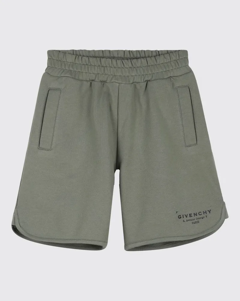 Givenchy Jungen-Jogging-Shorts aus Baumwolle mit gedrucktem Logo Grün