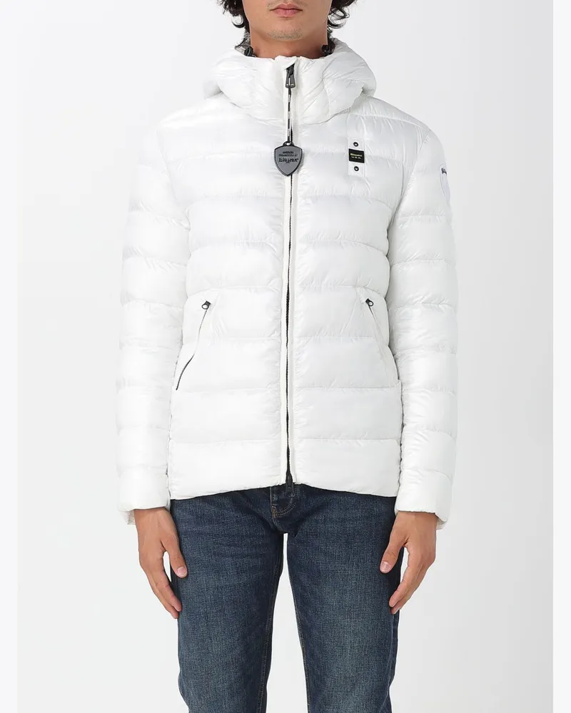 Blauer Jacke herren Weiß