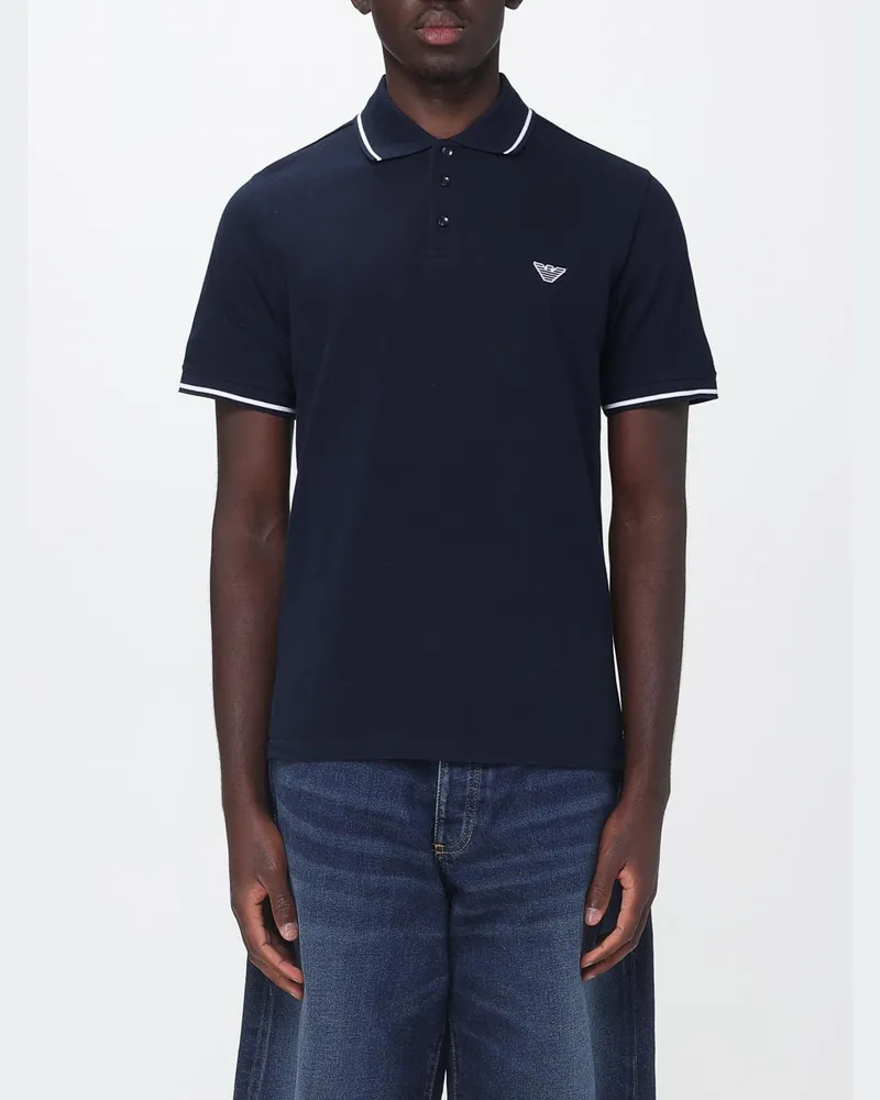 Emporio Armani Polo herren Blau