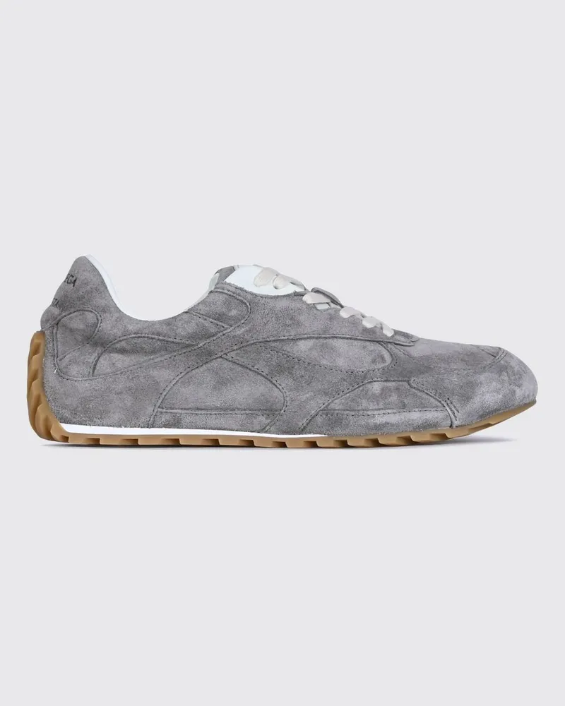 Bottega Veneta Orbit Flash Sneakers aus Veloursleder mit gezackter Sohle Grau