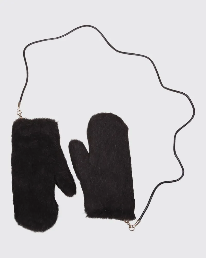 Max Mara Handschuhe von aus edler Alpaka-Schurwollmischung mit Karabiner Braun