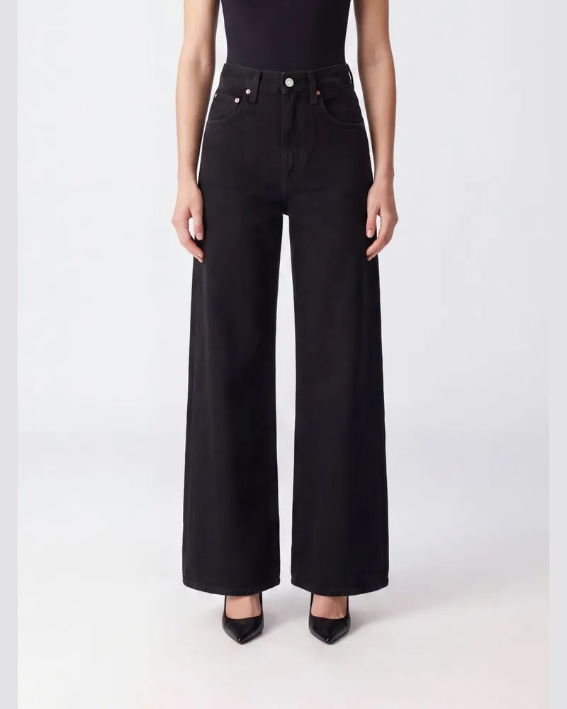AGOLDE High-Rise Baggy Jeans Curve aus regenerativer Baumwolle Schwarz