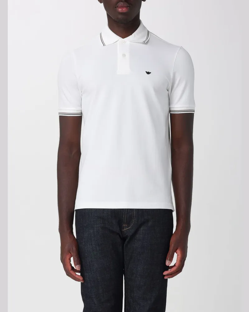 Emporio Armani Baumwoll-Polohemd mit Logo Weiß
