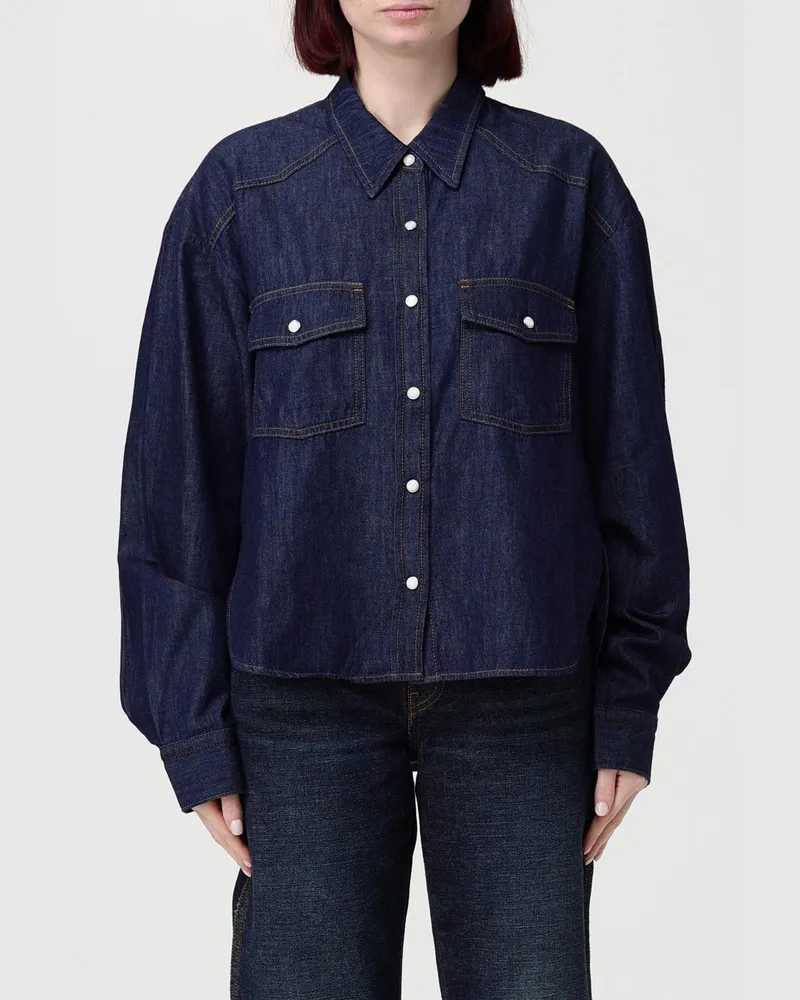 KHAITE Hemdbluse damen Blau