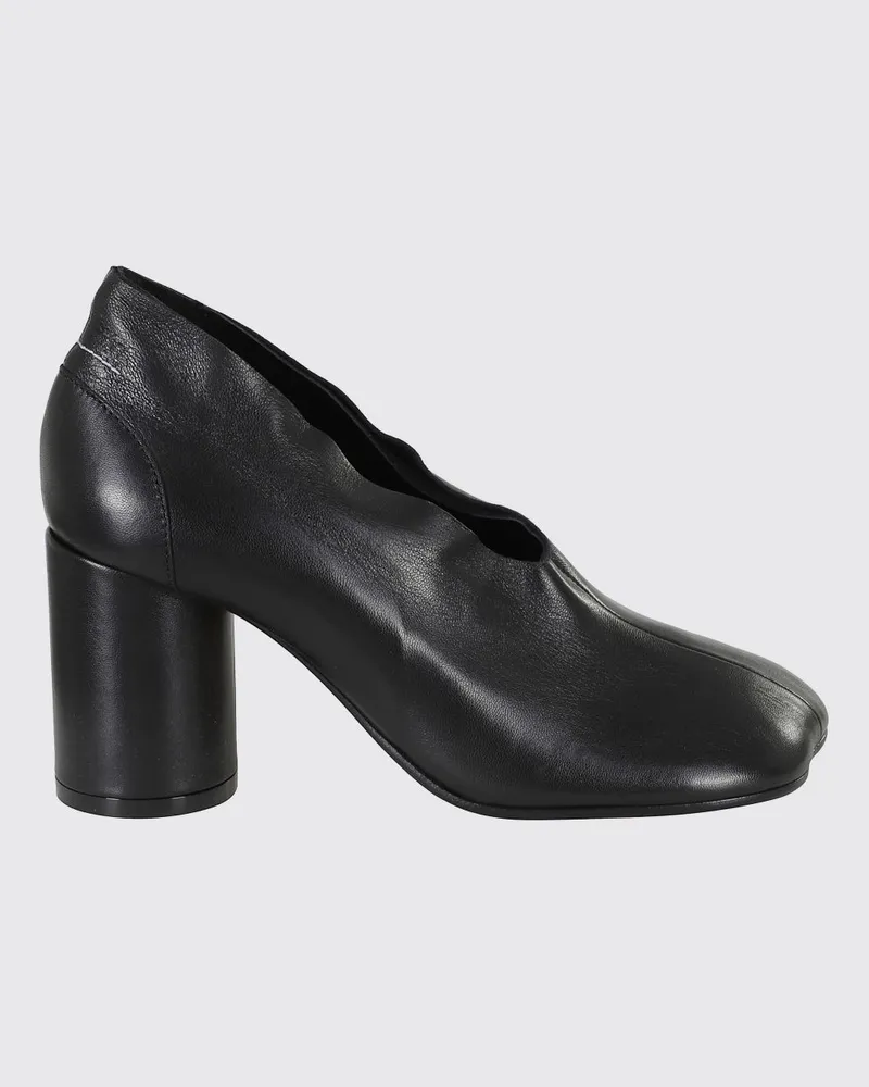 Maison Margiela Anatomic Court Pumps aus Leder mit zylindrischem Absatz Schwarz