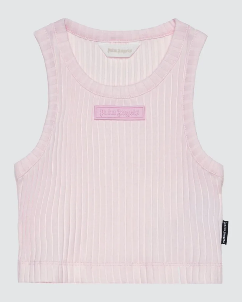 Palm Angels Baumwoll-Top mit Logo Pink