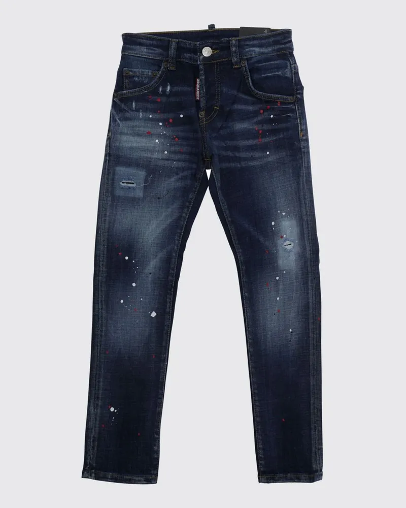 Dsquared2 Slim Fit 5-Pocket Jungenjeans aus Stretch-Baumwoll-Denim Blau