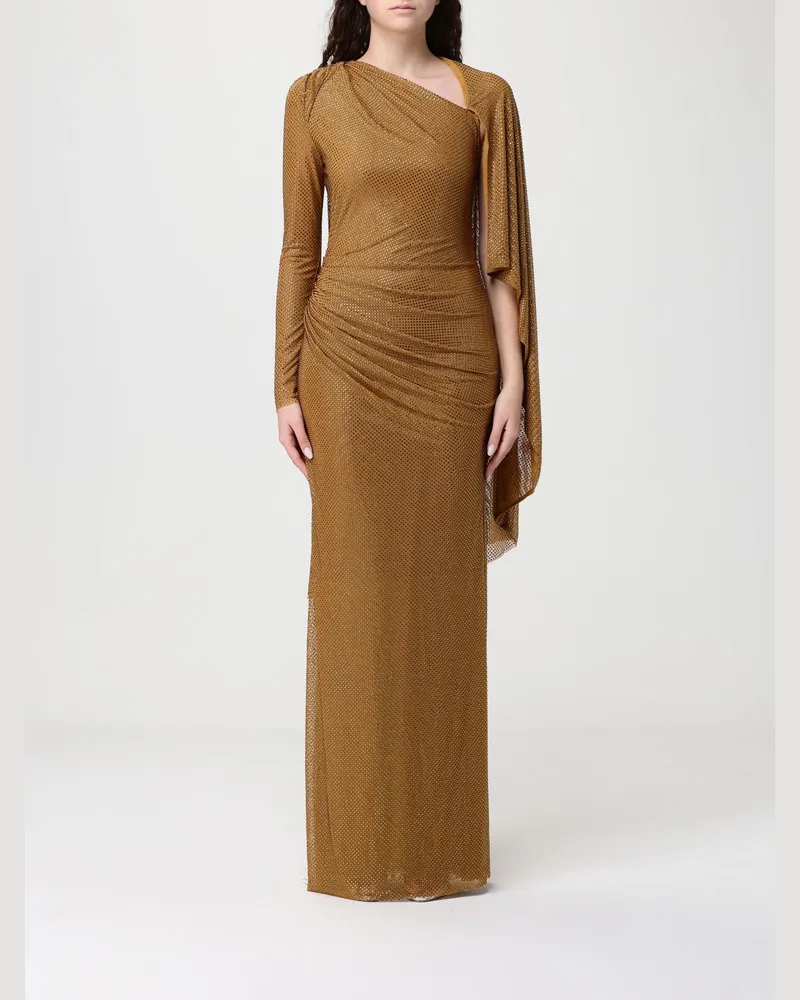 Self-Portrait Kleid damen Gold