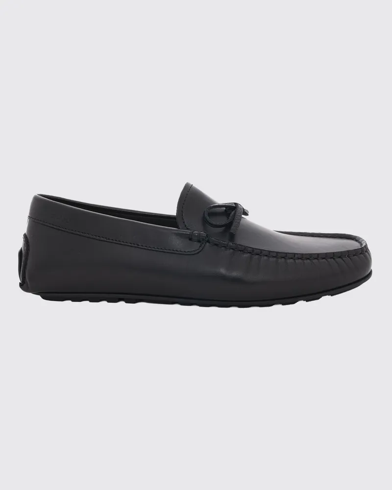 HUGO BOSS Driver-Loafer aus Glattleder mit Gummisohle Schwarz