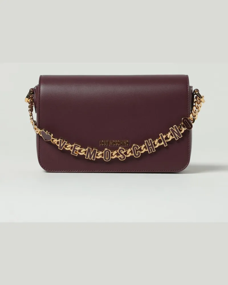 Moschino Handtasche damen Weinrot