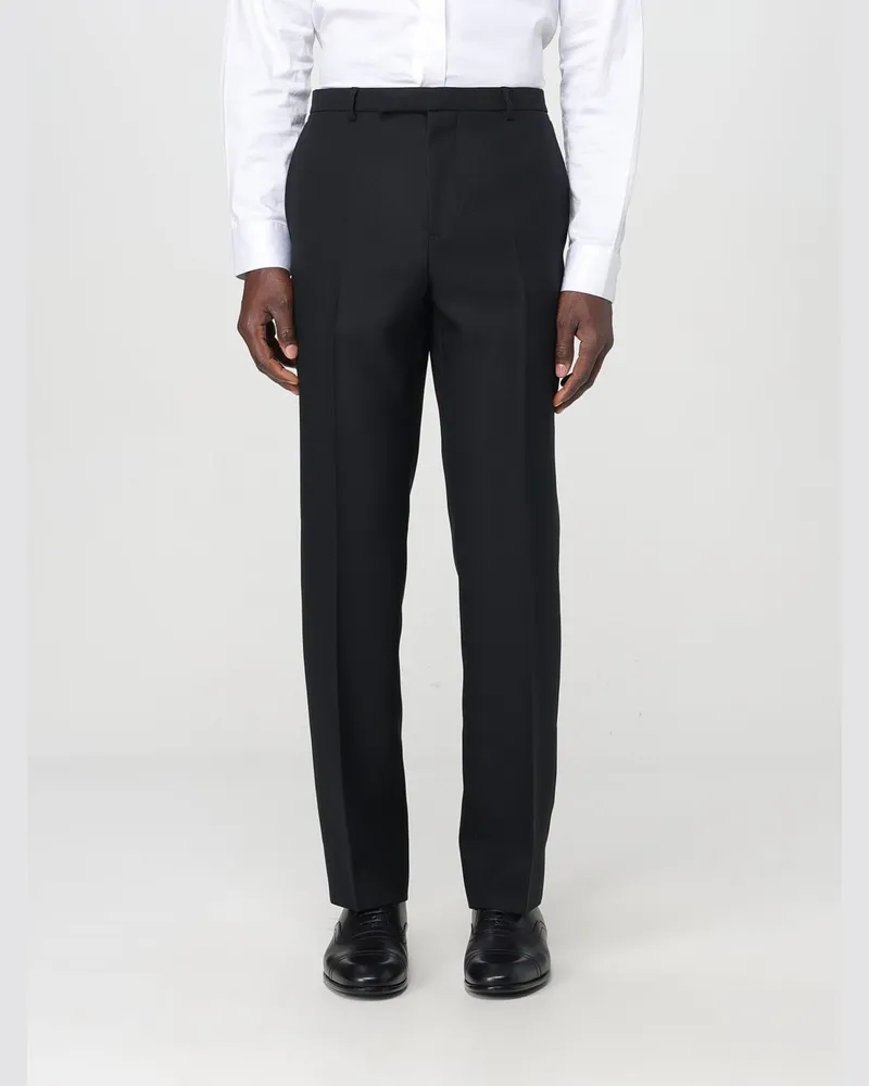 Gucci Schmal geschnittene Anzughose aus Twill für elegante Anlässe Schwarz
