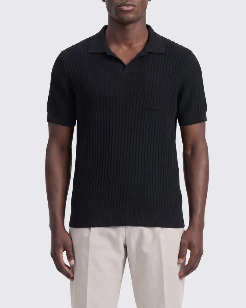 Roberto Collina Polo herren Schwarz