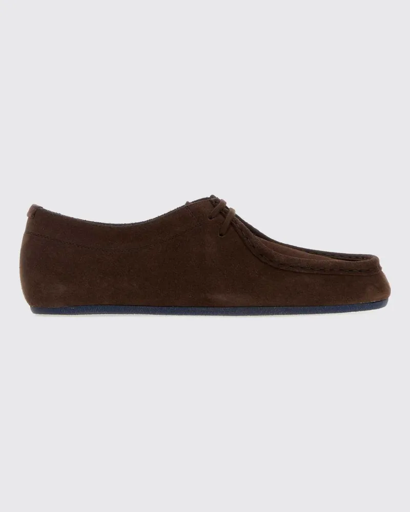 Jil Sander Derby-Schuhe aus Velourskalbsleder mit Gummisohle Grau