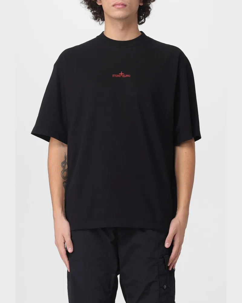 Stone Island T-shirt herren Schwarz