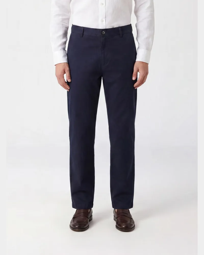 Sebago Slim-Fit Hose mit mittlerer Leibhöhe aus Stretch-Baumwolle Blau