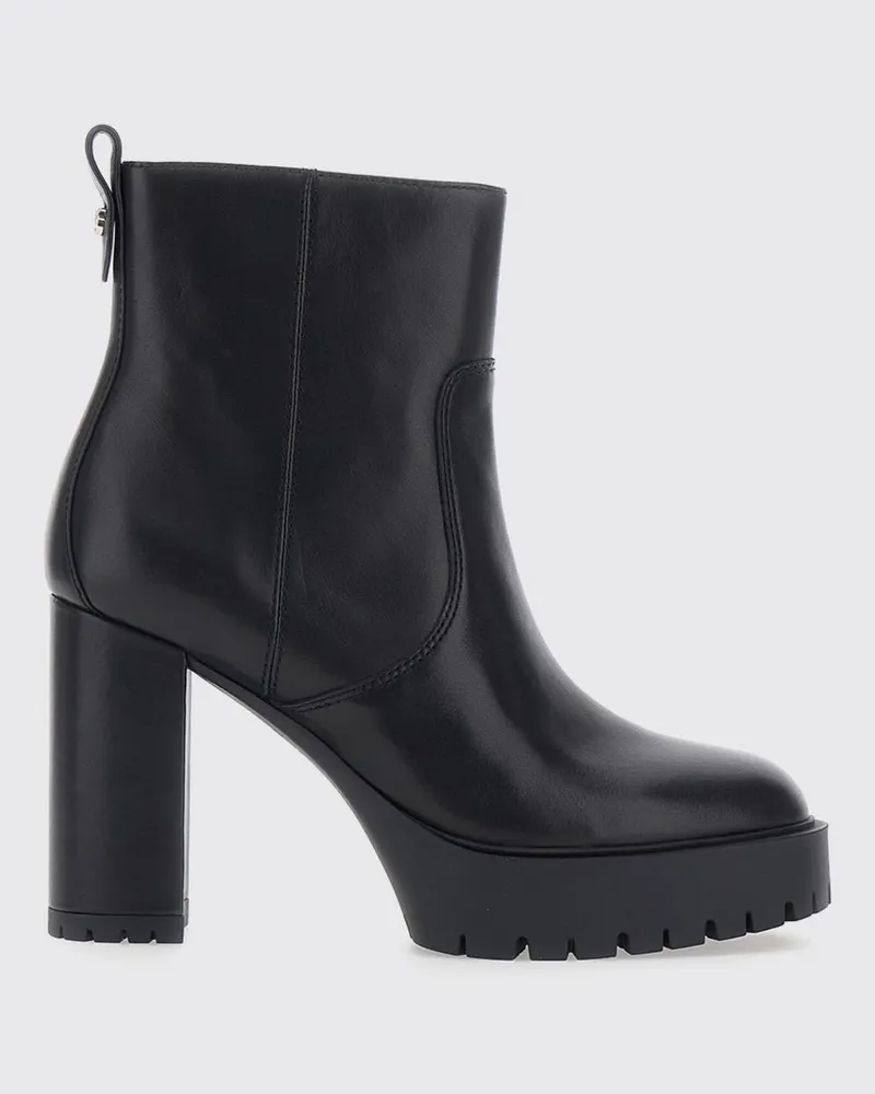 Pinko Clara Plateau-Stiefeletten aus Leder mit Profilsohle Schwarz
