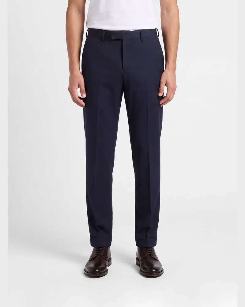 PT TORINO Slim Fit Anzughose aus Stretch-Schurwolle Blau