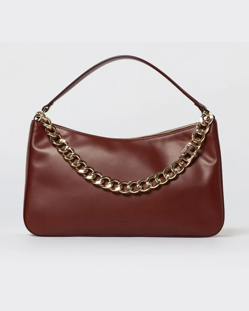 Twin-Set Schultertasche damen Burgunderrot