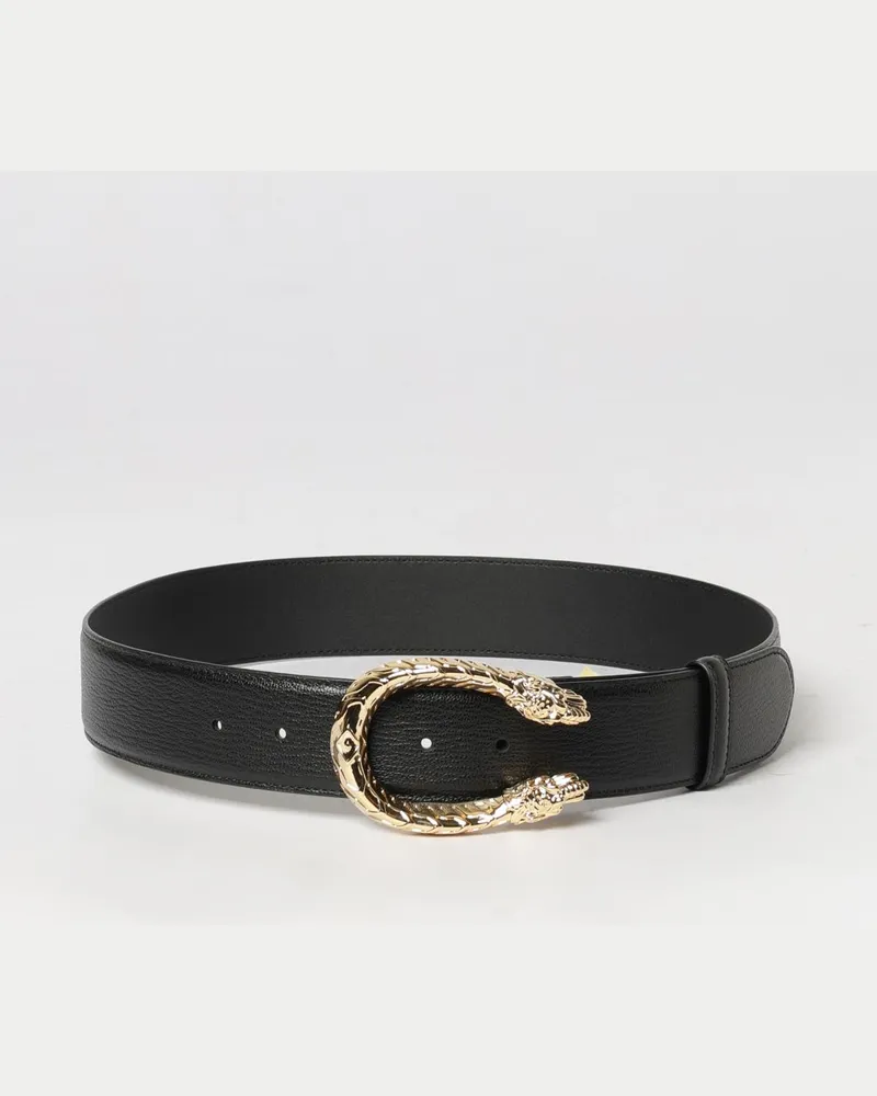 Gucci Ledergürtel mit Logo-Schnalle Schwarz