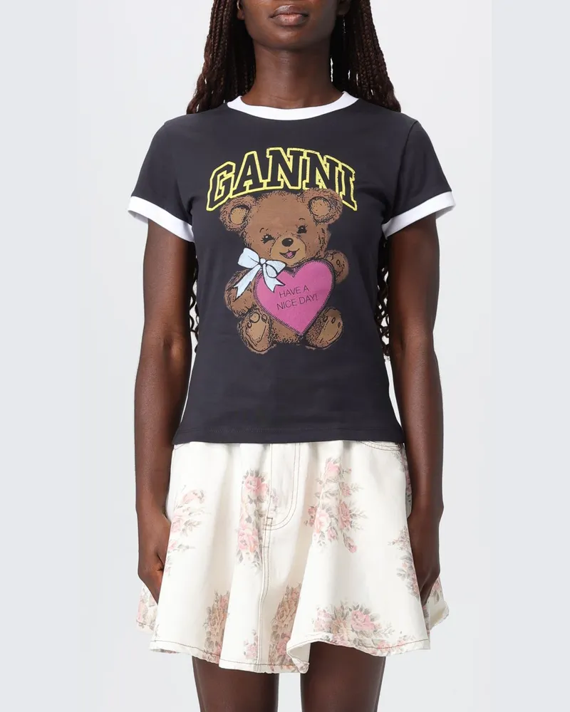 Ganni T-shirt damen Grau