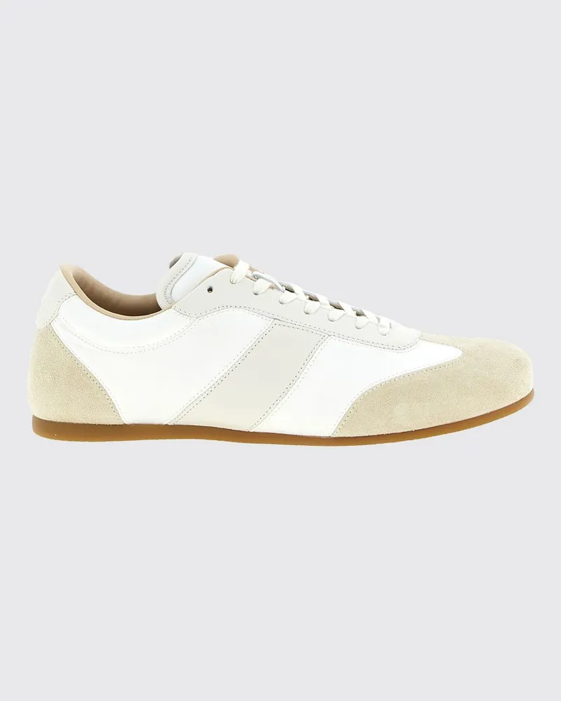 Christophe Lemaire Leder-Sneakers Weiß