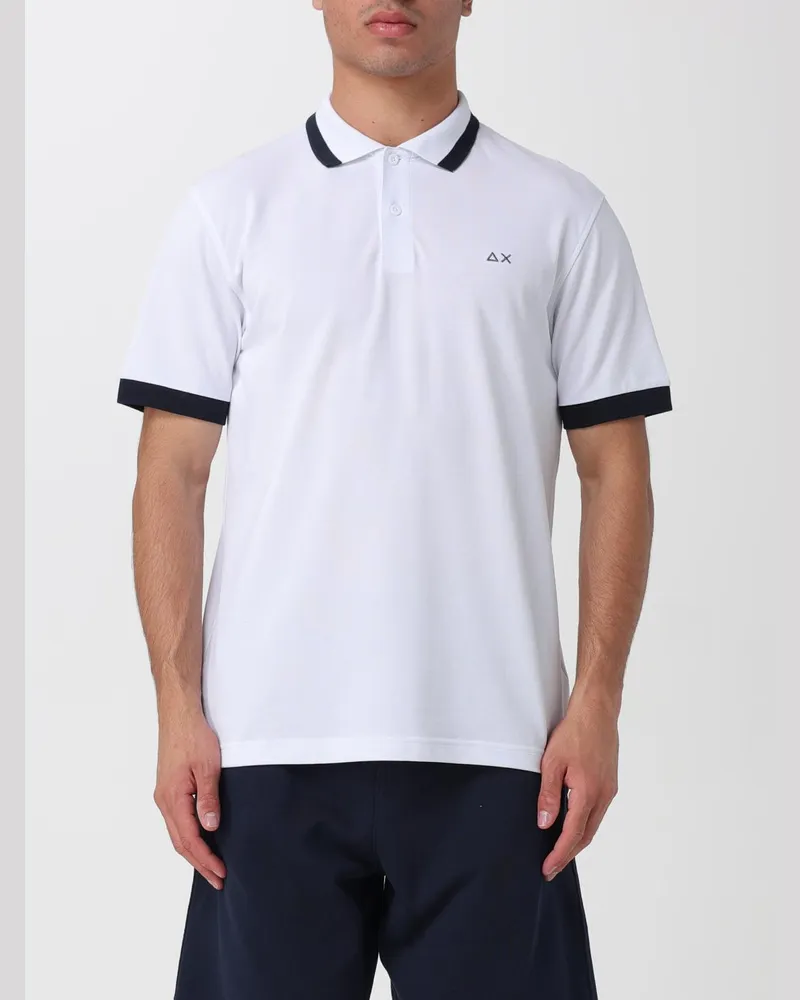 Sun68 Polohemd aus Baumwolle mit Logo Weiß