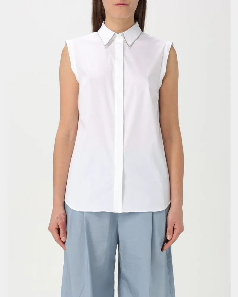 Brunello Cucinelli Top damen Weiß