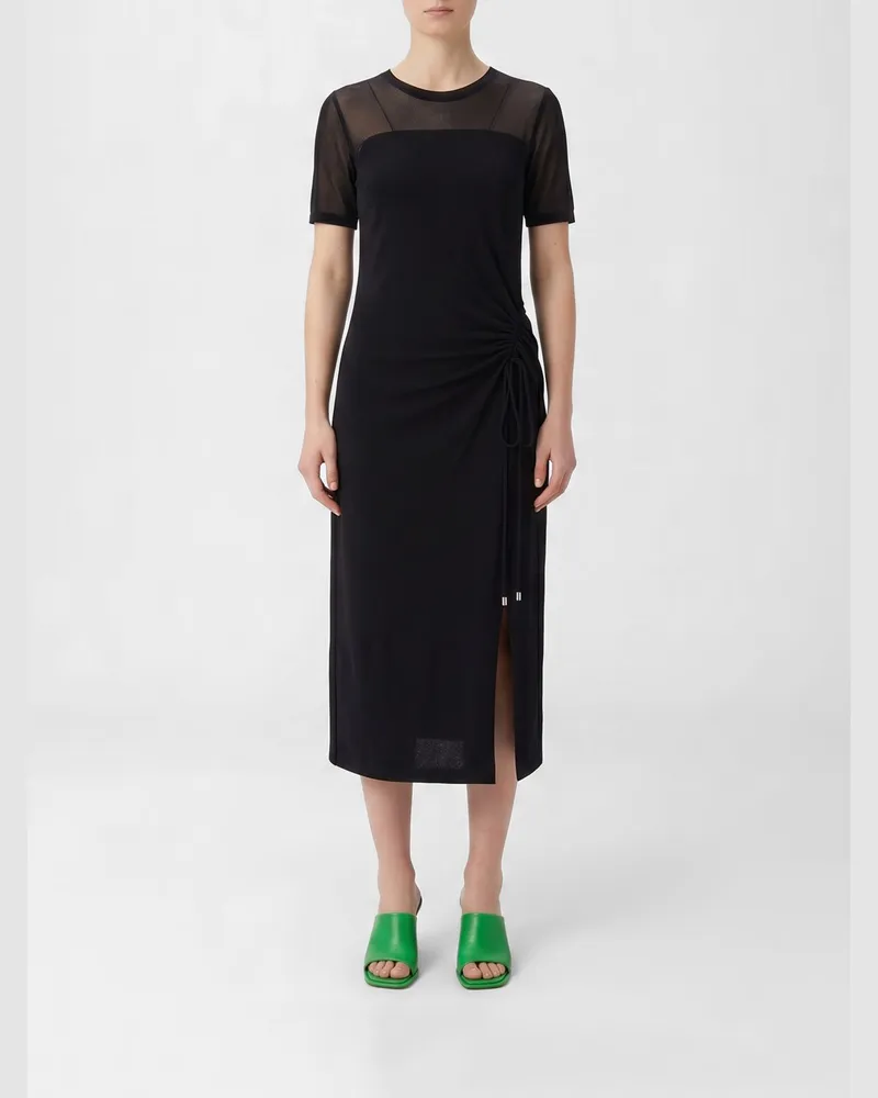 Patrizia Pepe Midi-Kleid aus Stretch-Jersey von Schwarz
