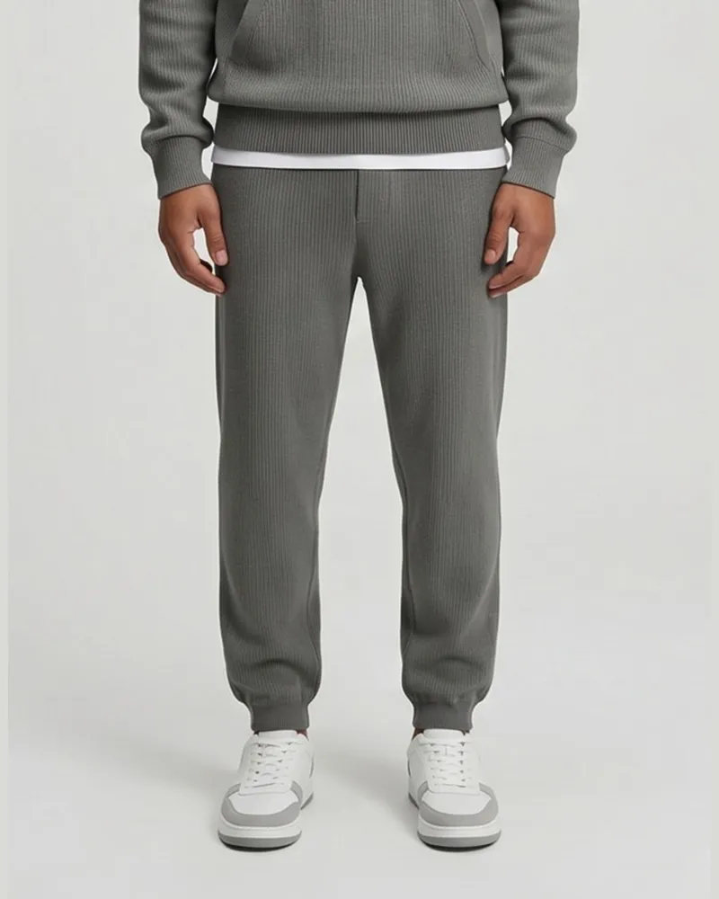 HUGO BOSS Slim-Fit-Jogginghose aus Jersey mit Kordelzug in der Taille Grau