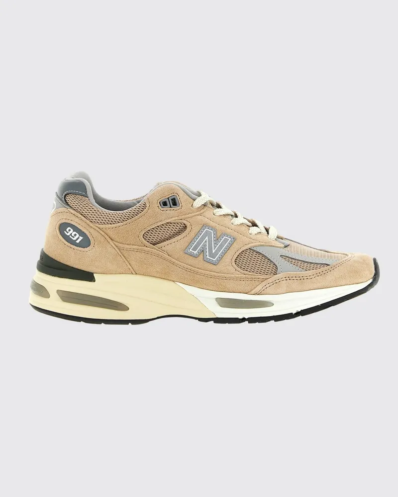 New Balance Made in UK 991v2 Sneakers aus Veloursleder und Mesh mit ABZORB-Sohle Beige