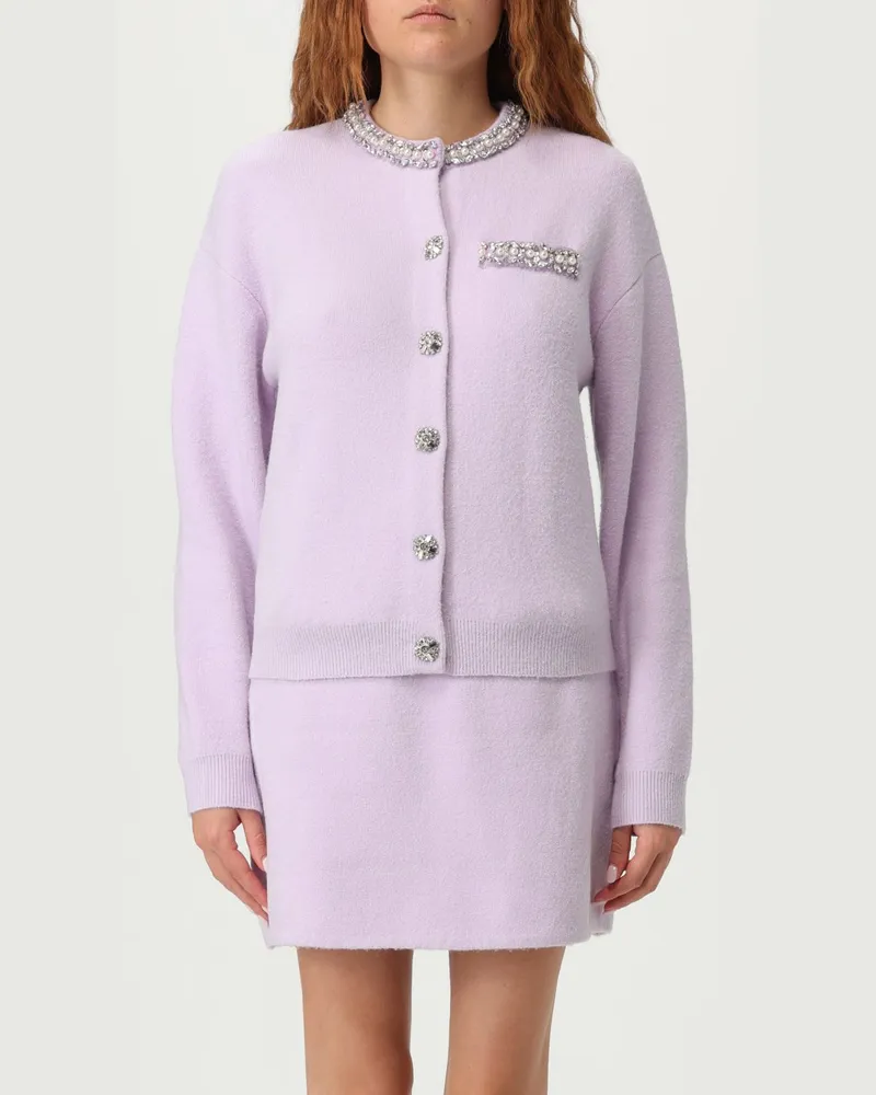 Self-Portrait Strickjacke damen Lila