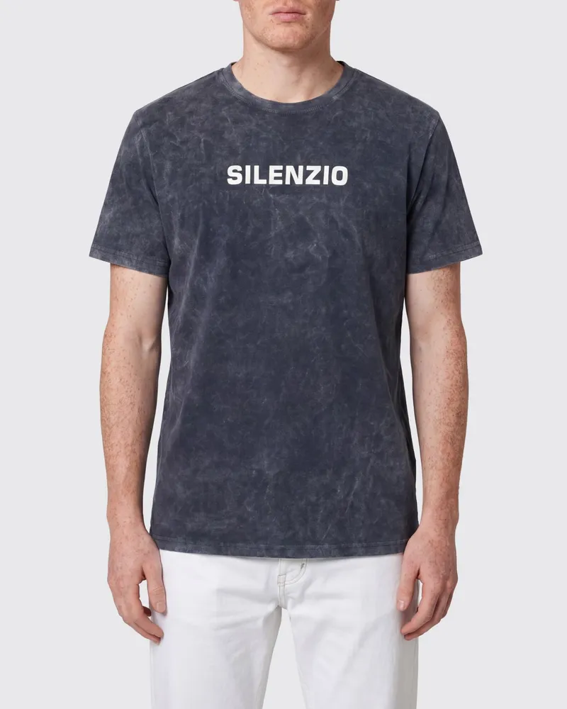 ASPESI Baumwoll T-Shirt mit Slogan Navy