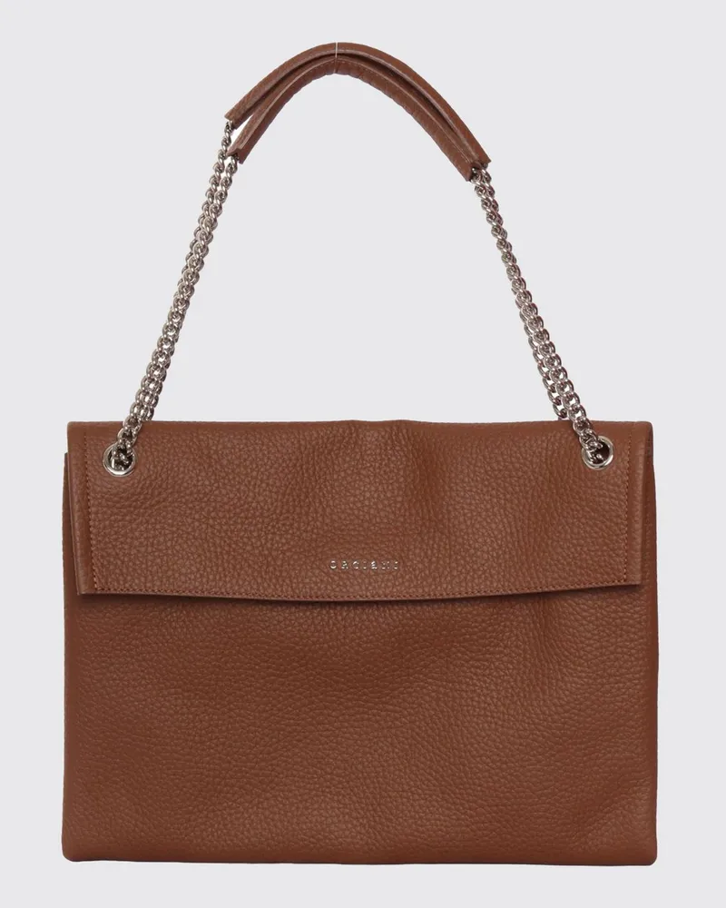 Orciani Venus Soft Medium Tasche aus genarbtem Leder Dark