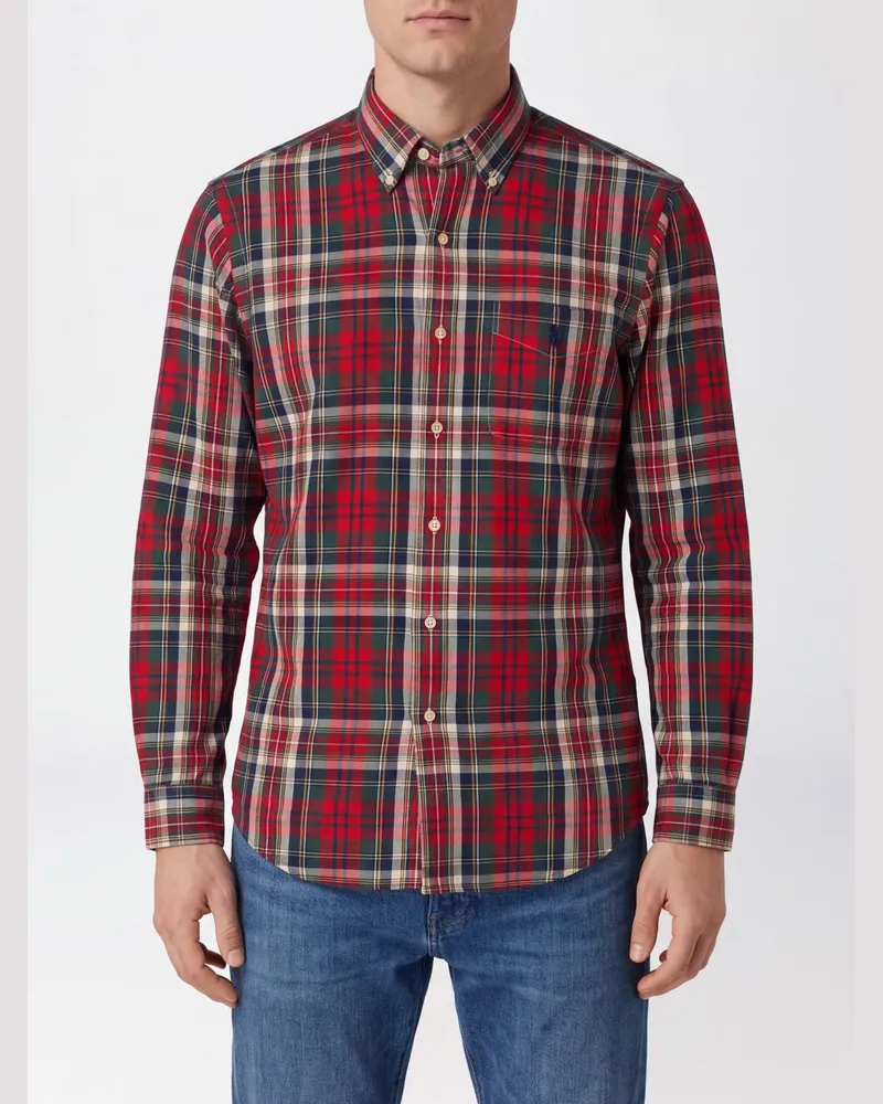 Ralph Lauren Slim-Fit-Karohemd aus Baumwolle mit Button-Down-Kragen Grün