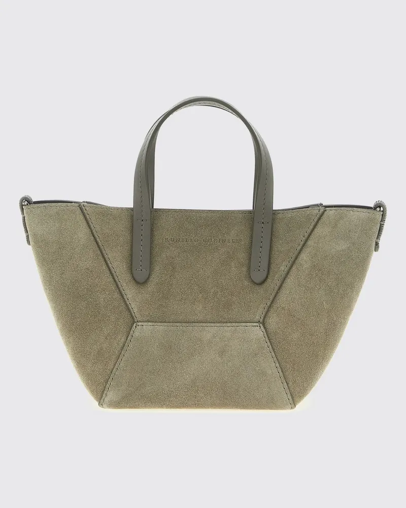 Brunello Cucinelli Schultertasche damen Grau