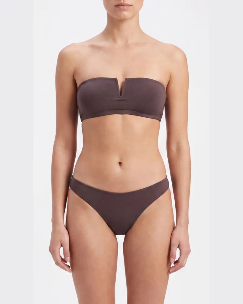 Eres Bandeau-Bikini mit niedrig sitzendem Slip Braun