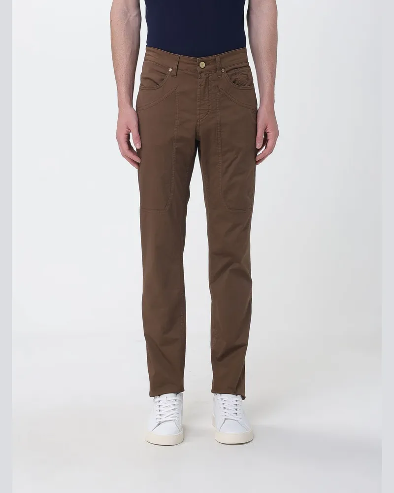 Jeckerson John Slim Fit Stretch-Baumwollhose Braun