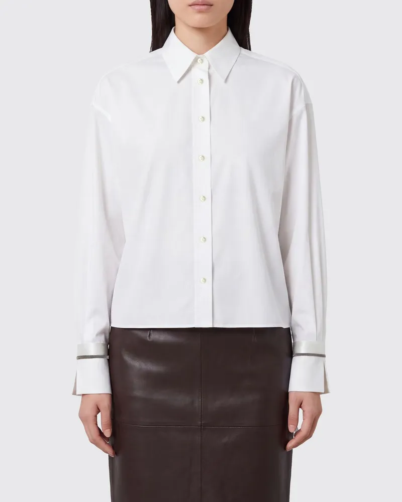 Brunello Cucinelli Hemdbluse damen Weiß