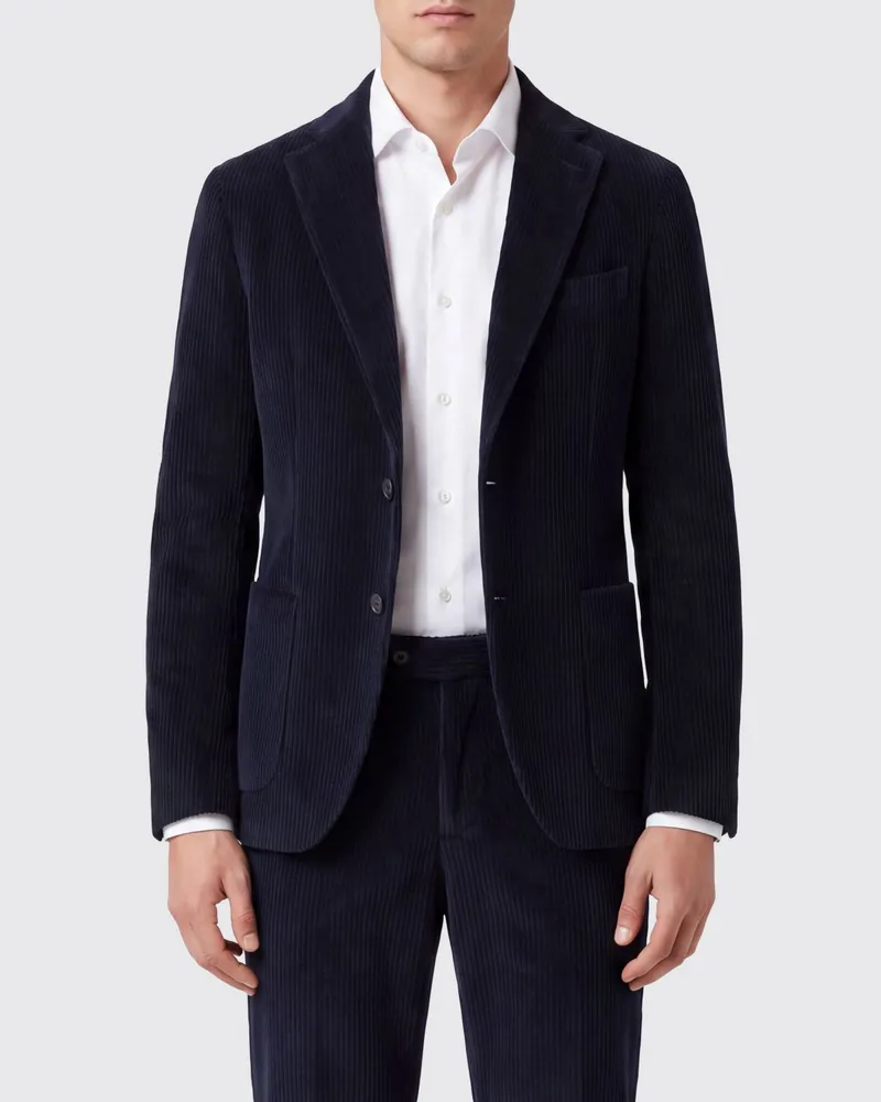 CIRCOLO 1901 Slim Fit Einreihiger Cord-Blazer Navy