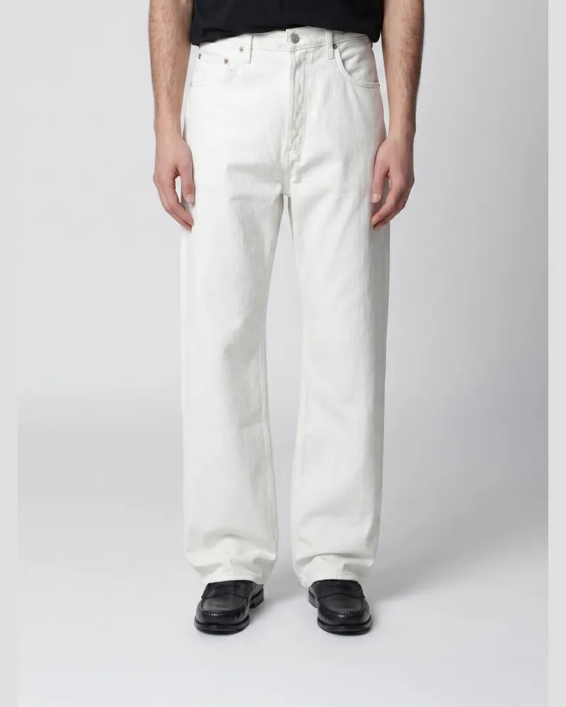 AGOLDE Wide-Leg-Jeans aus Denim mit mittelhohem Bund und Fünf-Taschen-Design Weiß
