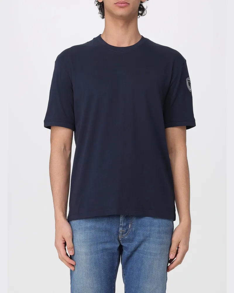 Blauer T-shirt herren Blau